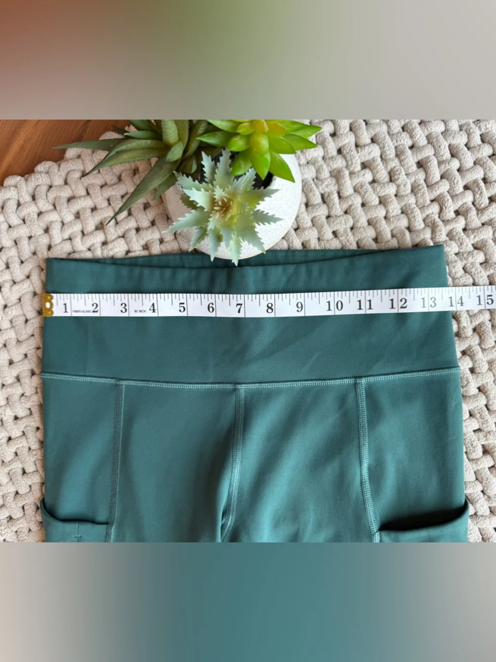 Athleta | Women’s All In Zippered Pocket 7/8 Leggings Teal | Small